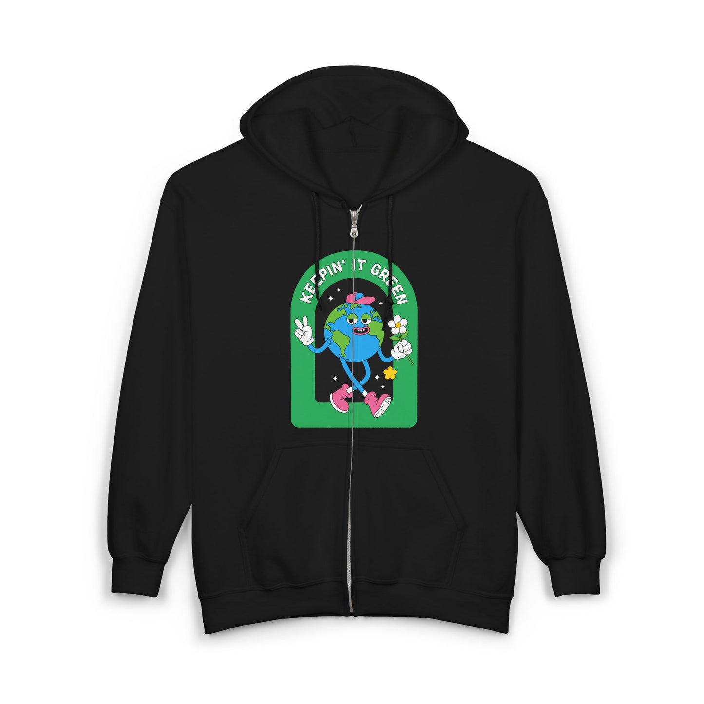 Keepin it Green Zip up hoodie
