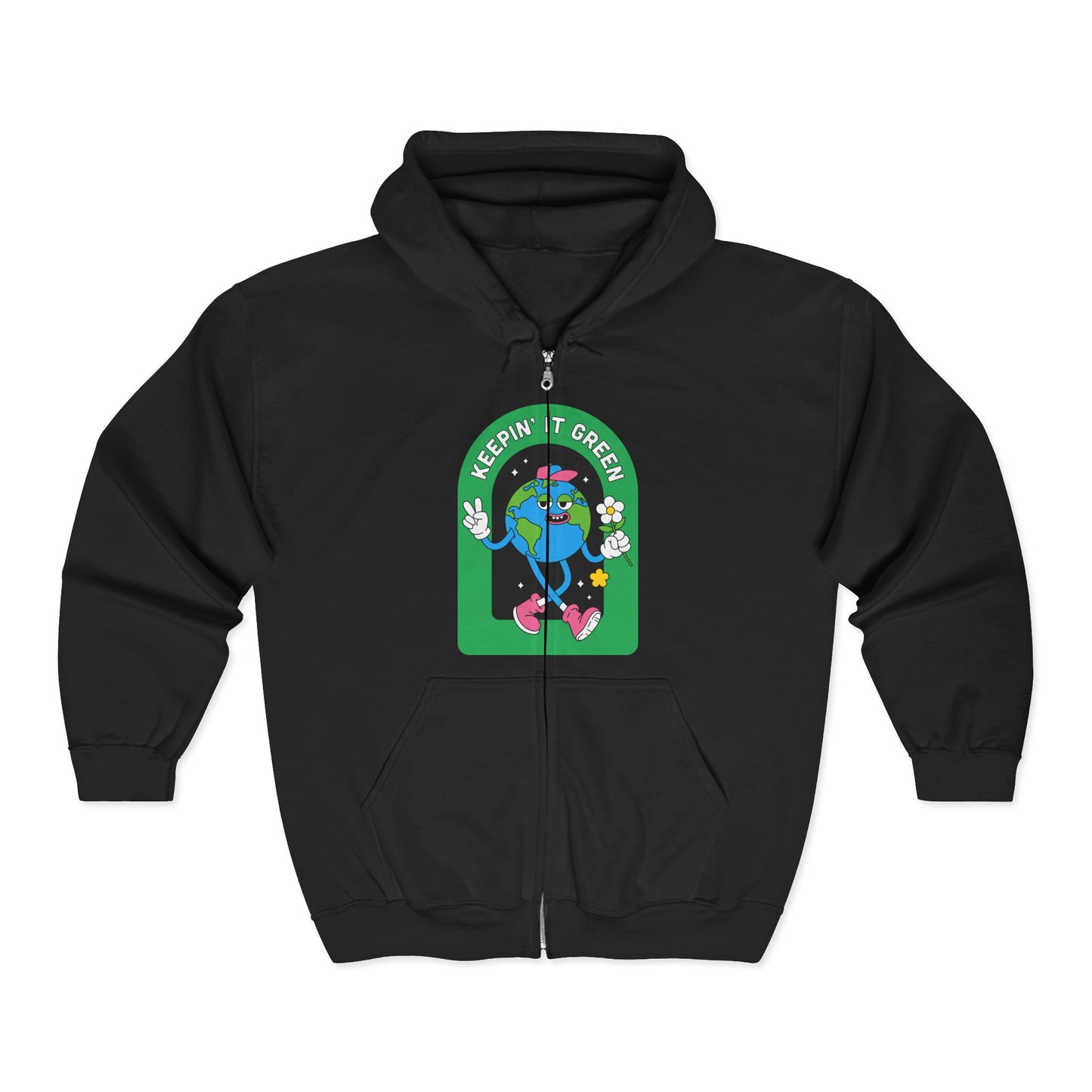 Keepin it Green Zip up hoodie